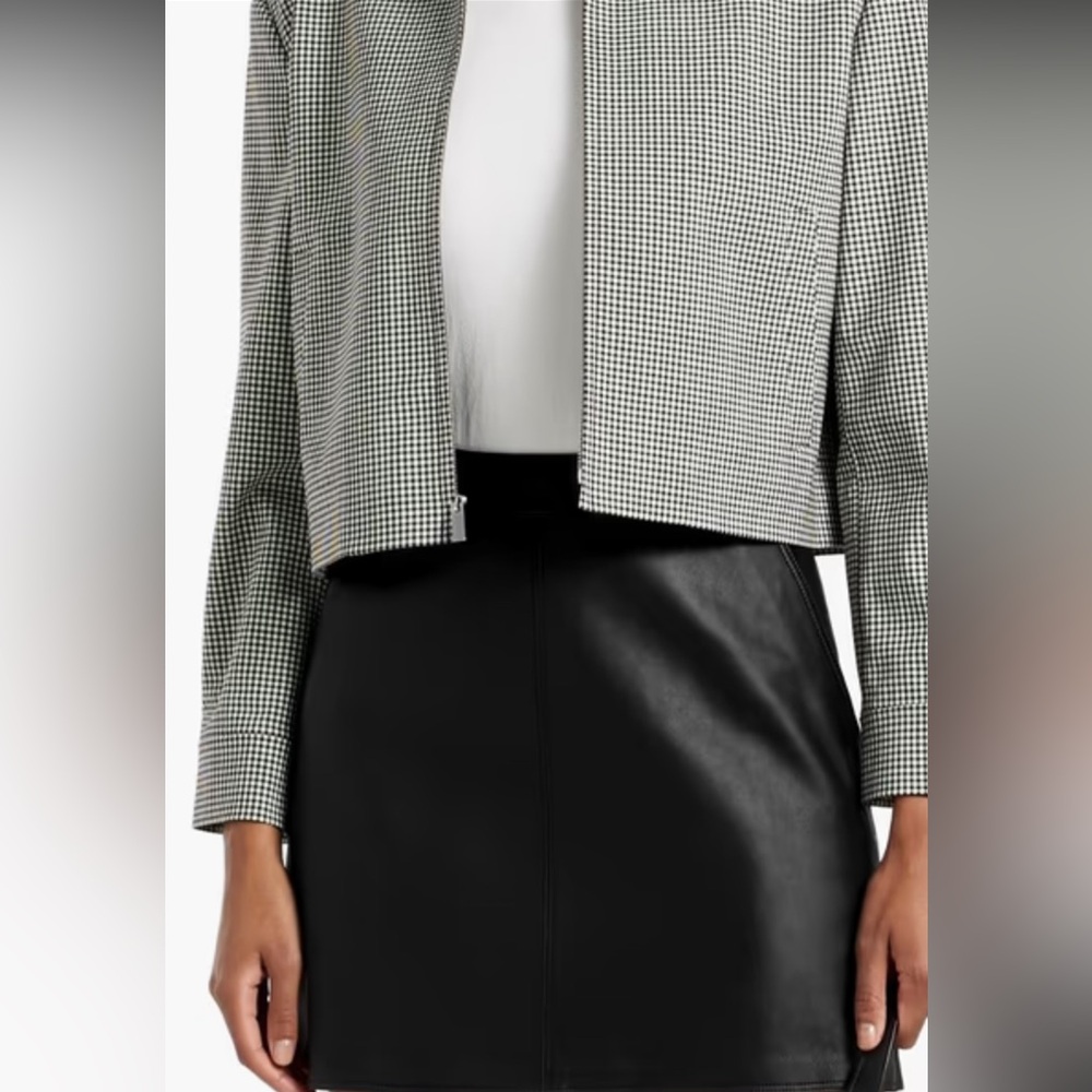 Theory 100% lamb skin skirt